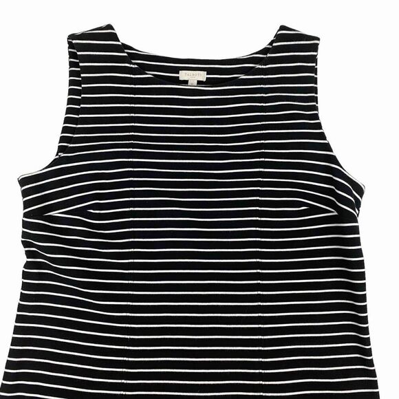 Talbots Black & White Stripe Sheath dress size Medium - Picture 3 of 5